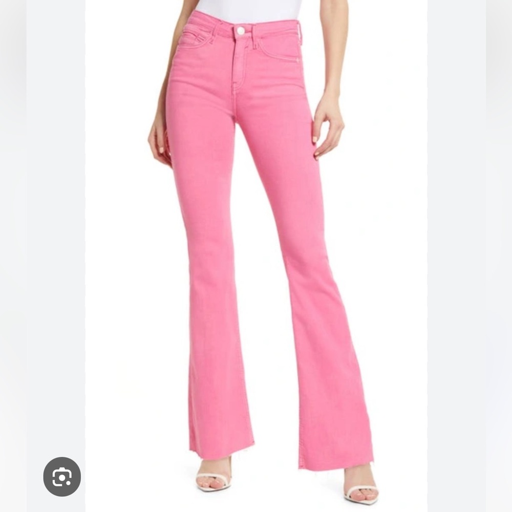 Pink Flared Jeans